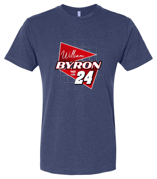 William Byron - All Pro #24 Nascar Offic. LIC. Unisex Cotton Crew Neck T-Shirt - Large Front Retro Design