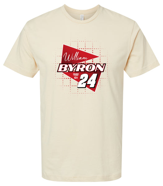 William Byron - Cincinnati #24 Nascar Offic. LIC. Unisex Cotton Crew Neck T-Shirt - Large Front Retro Design