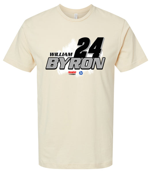 William Byron - HP #24 Nascar Offic. LIC. Unisex Cotton Crew Neck T-Shirt - Large Front Paint Design