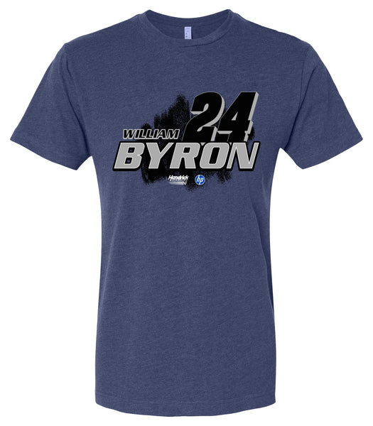 William Byron - HP #24 Nascar Offic. LIC. Unisex Cotton Crew Neck T-Shirt - Large Front Paint Design