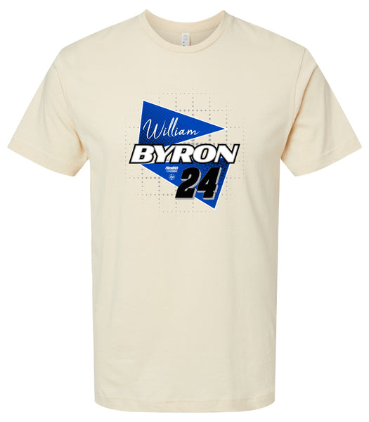William Byron - HP #24 Nascar Offic. LIC. Unisex Cotton Crew Neck T-Shirt - Large Front Retro Design