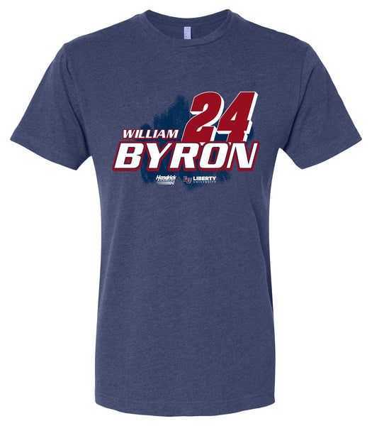 William Byron - Liberty Univesity #24 Nascar Offic. LIC. Unisex Cotton Crew Neck T-Shirt - Large Front Paint Design