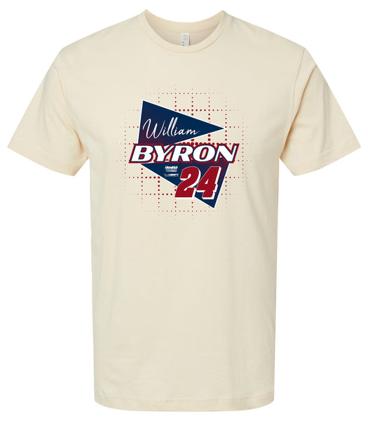 William Byron - Liberty Univesity #24 Nascar Offic. LIC. Unisex Cotton Crew Neck T-Shirt - Large Front Retro Design