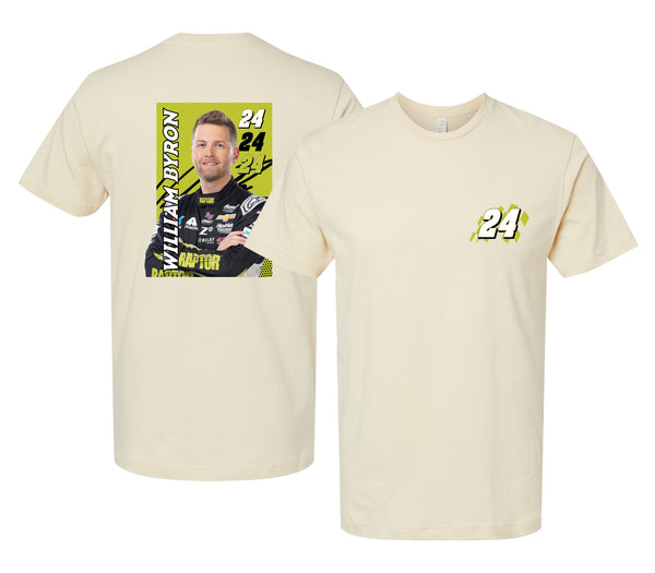 William Byron - Raptor #24 Nascar Offic. LIC. Unisex T-Shirt – Left Chest and Large Back Picture Design