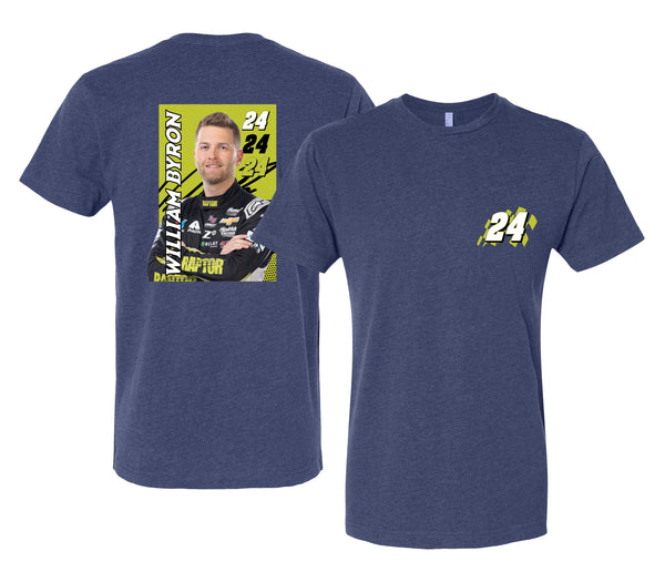 William Byron - Raptor #24 Nascar Offic. LIC. Unisex T-Shirt – Left Chest and Large Back Picture Design
