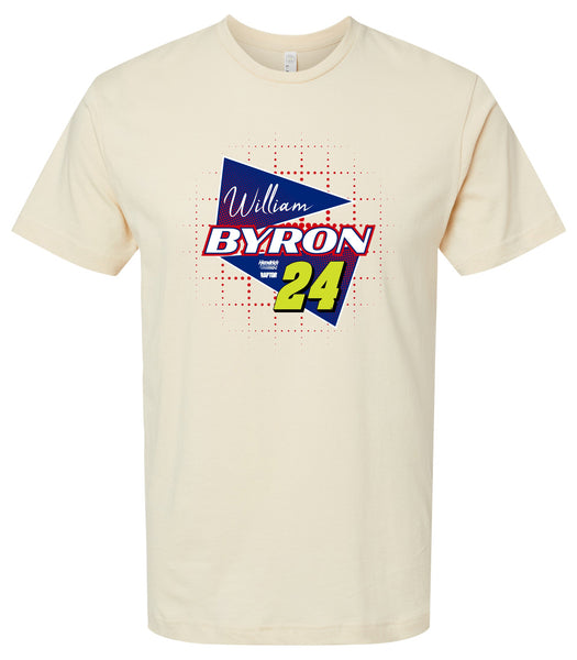 William Byron - Raptor #24 Nascar Offic. LIC. Unisex Cotton Crew Neck T-Shirt - Large Front Retro Design