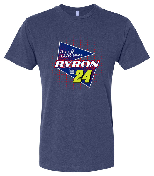 William Byron - Raptor #24 Nascar Offic. LIC. Unisex Cotton Crew Neck T-Shirt - Large Front Retro Design