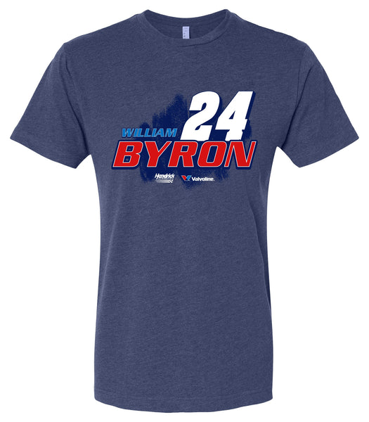 William Byron - Valvoline #24 Nascar Offic. LIC. Unisex Cotton Crew Neck T-Shirt - Large Front Paint Design