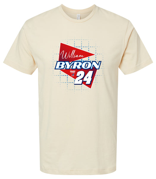 William Byron - Valvoline #24 Nascar Offic. LIC. Unisex Cotton Crew Neck T-Shirt - Large Front Retro Design