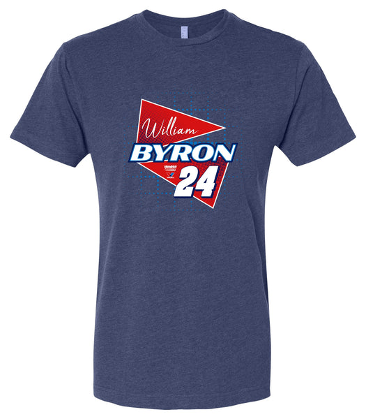 William Byron - Valvoline #24 Nascar Offic. LIC. Unisex Cotton Crew Neck T-Shirt - Large Front Retro Design