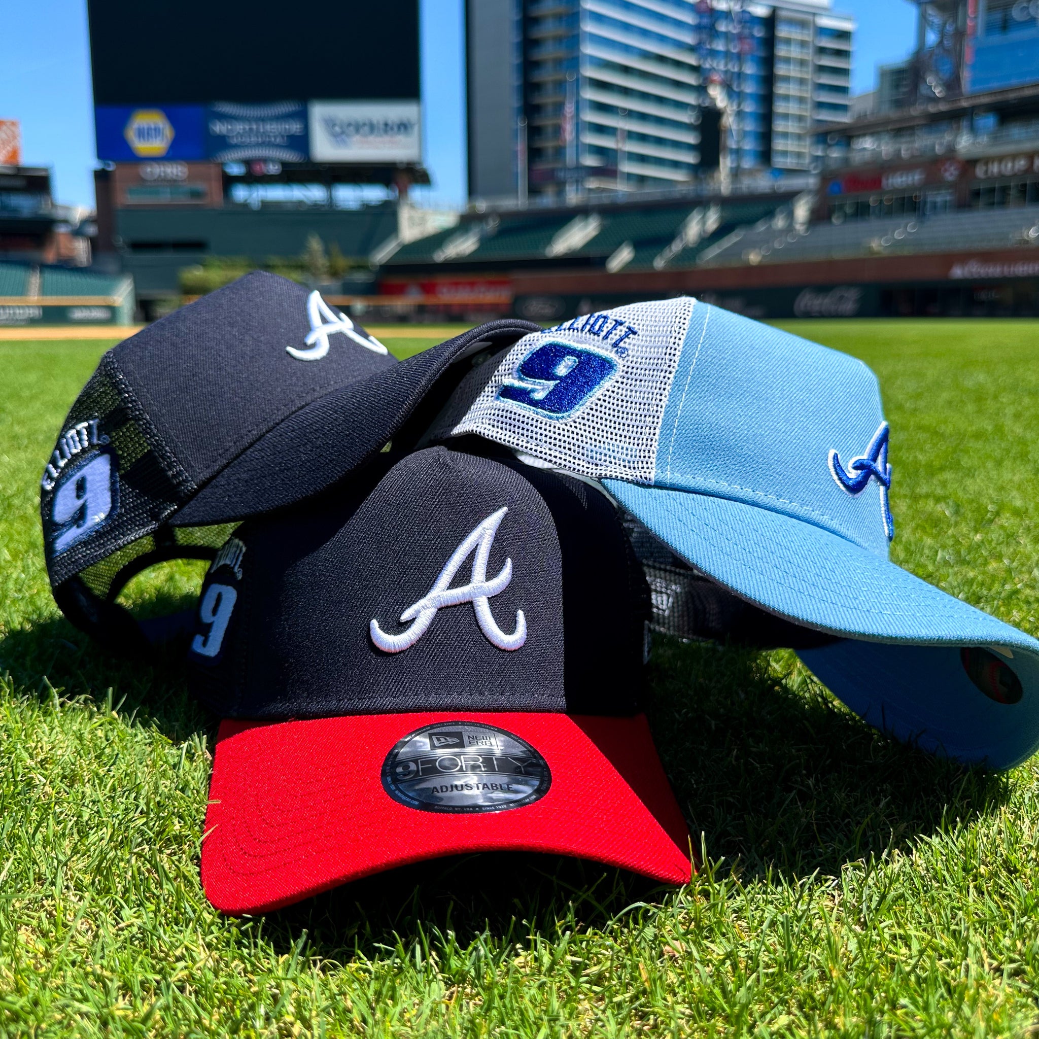 SKY BLUE CE X BRAVES NEW ERA 9FORTY AFRAME TRUCKER HAT – Chase