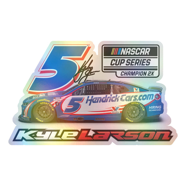 Kyle Larson 2X Champ #5 Nascar Offic. Lic. Decorative Magnet/Sticker