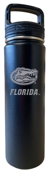 Florida Gators 24 oz Engraved Insulated Stainless Steel Tumbler Water Bottle with Screw on Lid Officially Licensed Collegiate Product