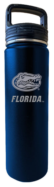 Florida Gators 24 oz Engraved Insulated Stainless Steel Tumbler Water Bottle with Screw on Lid Officially Licensed Collegiate Product