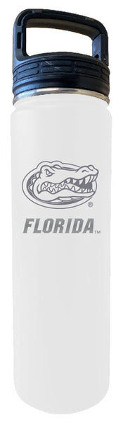 Florida Gators 24 oz Engraved Insulated Stainless Steel Tumbler Water Bottle with Screw on Lid Officially Licensed Collegiate Product