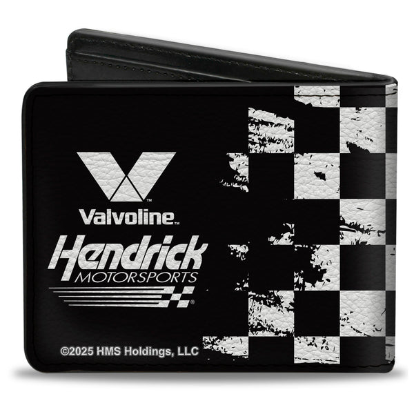 Bi-Fold Wallet - KYLE LARSON #5 VALVOLINE Hendrick Motorsports Logo Black/White/Red