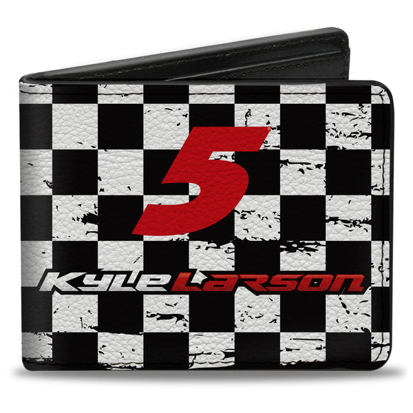 Bi-Fold Wallet - KYLE LARSON #5 VALVOLINE Hendrick Motorsports Logo Black/White/Red