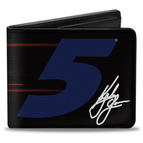 Bi-Fold Wallet - Kyle Larson #5 Autograph VALVOLINE Hendrick Motorsports Logo Black/Red/White/Blue