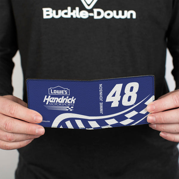 Bi-Fold Wallet - JIMMIE JOHNSON #48 LOWE'S Hendrick Motorsports Checker Blue/White