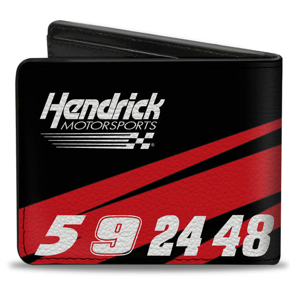 Bi-Fold Wallet - HENDRICK MOTORSPORTS Driver Numbers 5 9 24 48 Black/Red/White