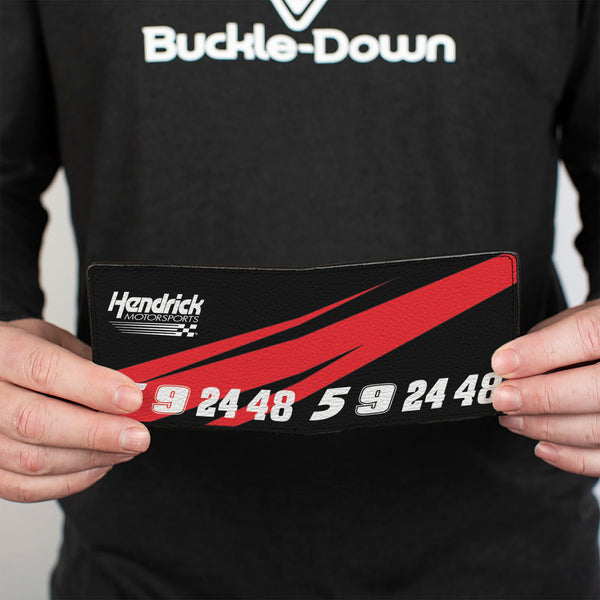 Bi-Fold Wallet - HENDRICK MOTORSPORTS Driver Numbers 5 9 24 48 Black/Red/White