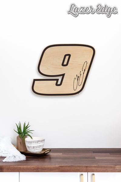 Chase Elliot # 9 Wooden Wall Hanging