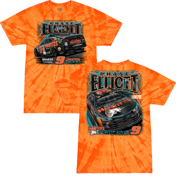 TIE-DYE ORANGE HOOTERS TEE