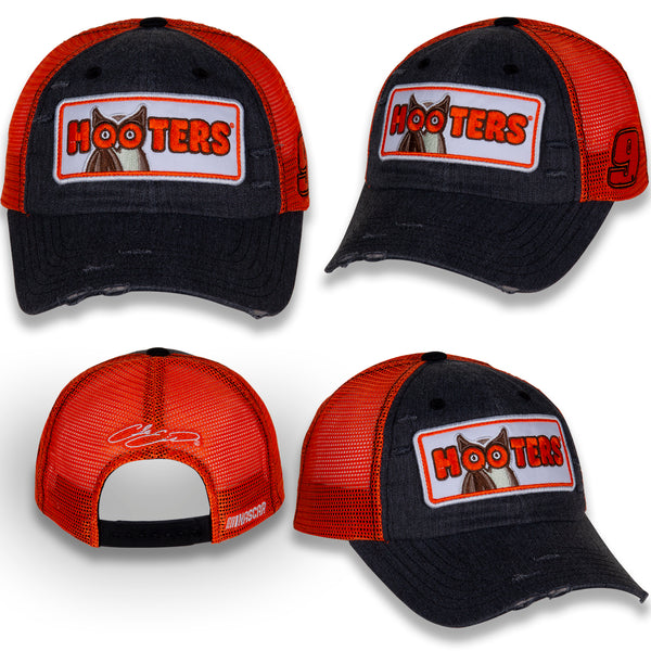 CHAPEAU DE PATCH DE COURSE VINTAGE HOOTERS